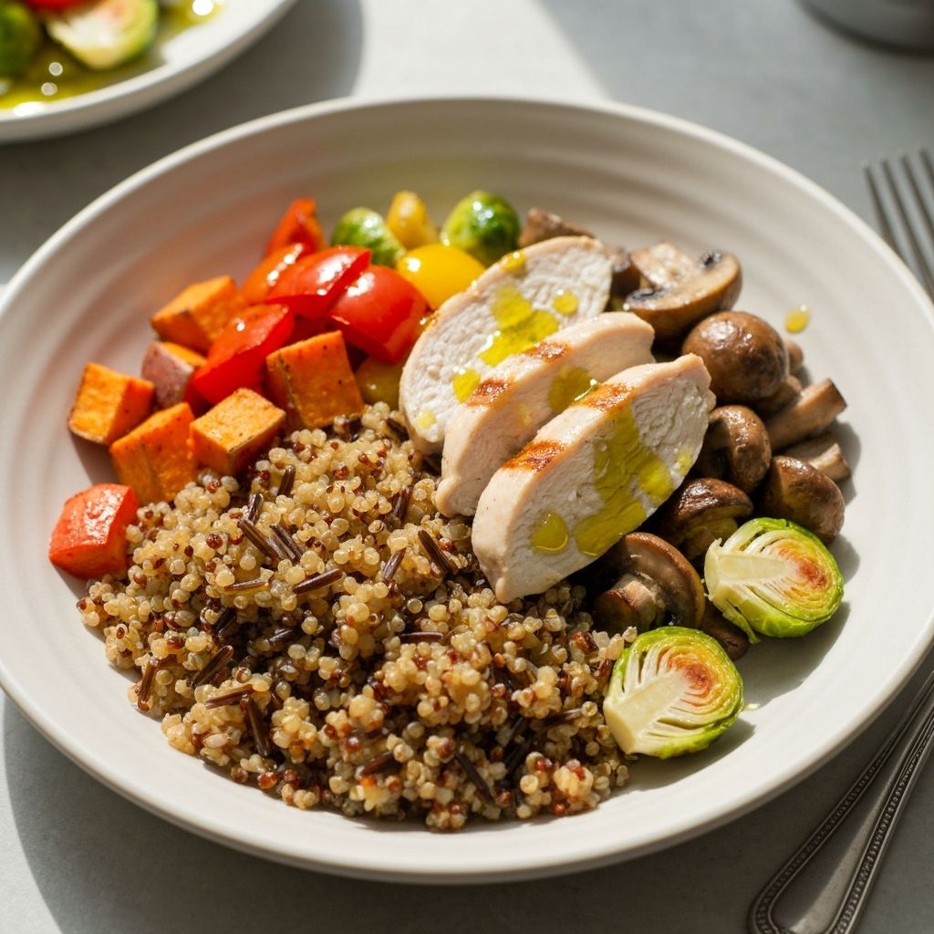 Kiegyensúlyozott étkezés tál